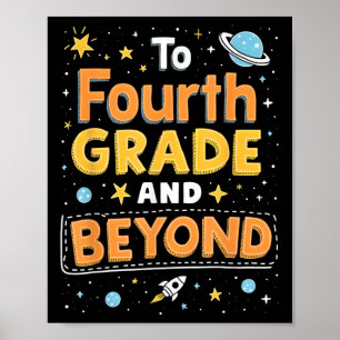 Back To Fourth Grade And Beyond Funny First Day Of Poster