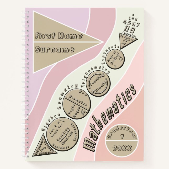 Back To Mathematics Spiral Notebook (Front)