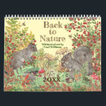 Back To Nature Animal Illustrations Cute Whimsical Calendar<br><div class="desc">Enjoy a year of colourful and whimsical animal illustrations by artist Tuzi Williams! The collection of creatures includes bunny rabbits, squirrels, koi fish, birds, foxes, frogs, Halloween cats and more - woodland and garden favourites for each month in colourful and imaginative fantasy settings. Some of the artwork has original backgrounds;...</div>