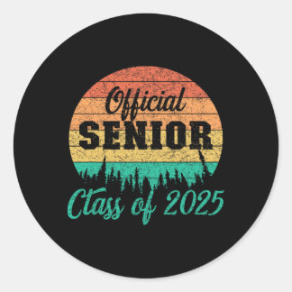 Back To School4 Senior 2025  Classic Round Sticker