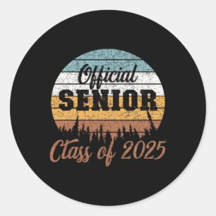 Back To School5 Senior 2025 Classic Round Sticker