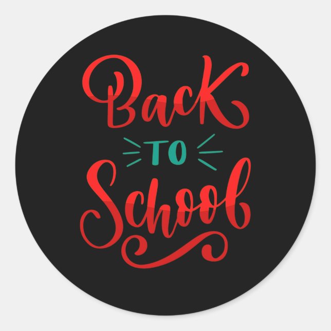 Back To School 17  Classic Round Sticker (Front)