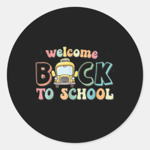 Back To School 1 Classic Round Sticker