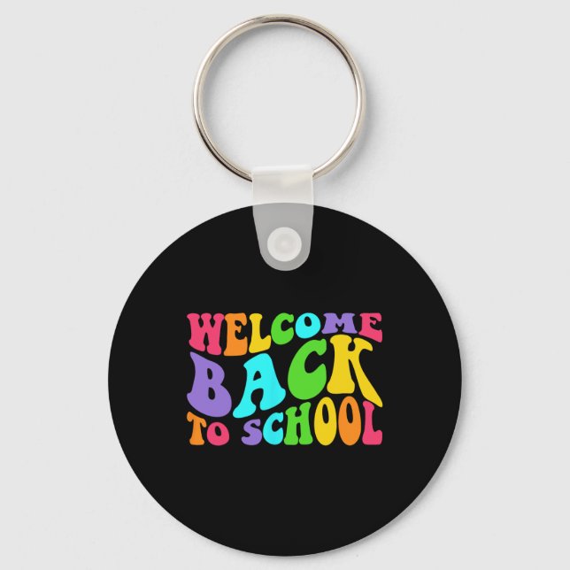 Back To School 1st Day Of School Students Teacher  Keychain (Front)