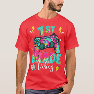 Back To School 1st Grade Vibes Video Game Teacher  T-Shirt