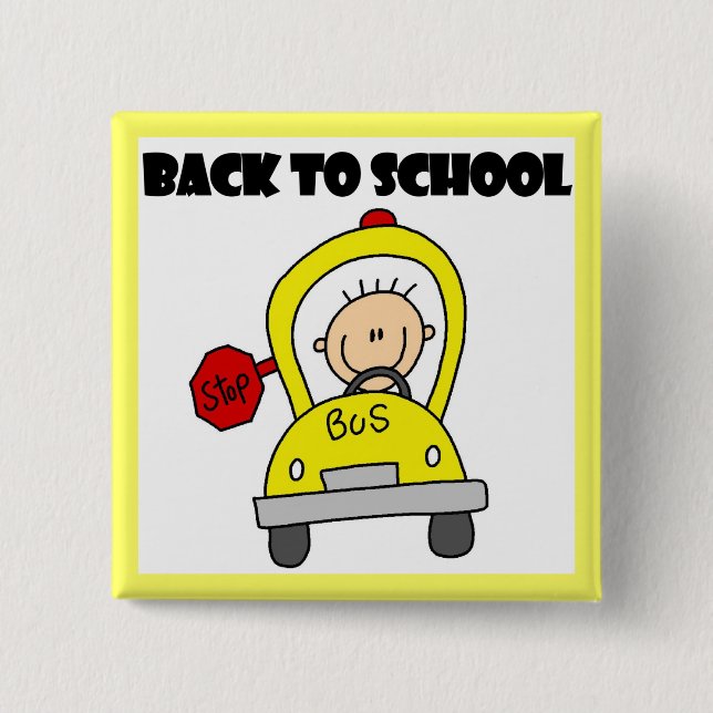 Back to School 2 Inch Square Button (Front)