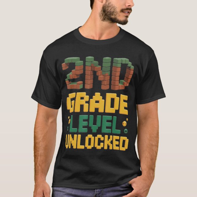Back to School 2nd Grade Boys Gamer First Day Seco T-Shirt (Front)