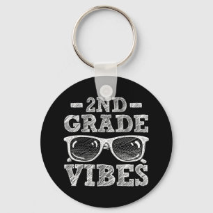 Back To School 2nd Grade Vibes Keychain