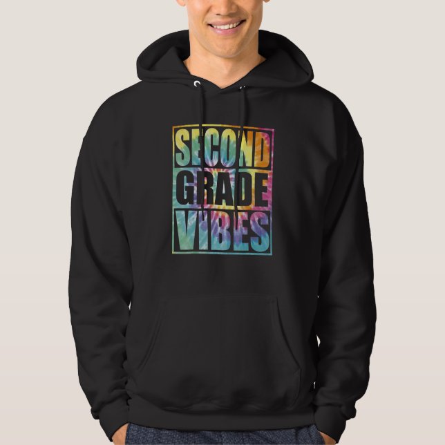 Back To School 2nd Grade Vibes Second Grade Teache Hoodie (Front)