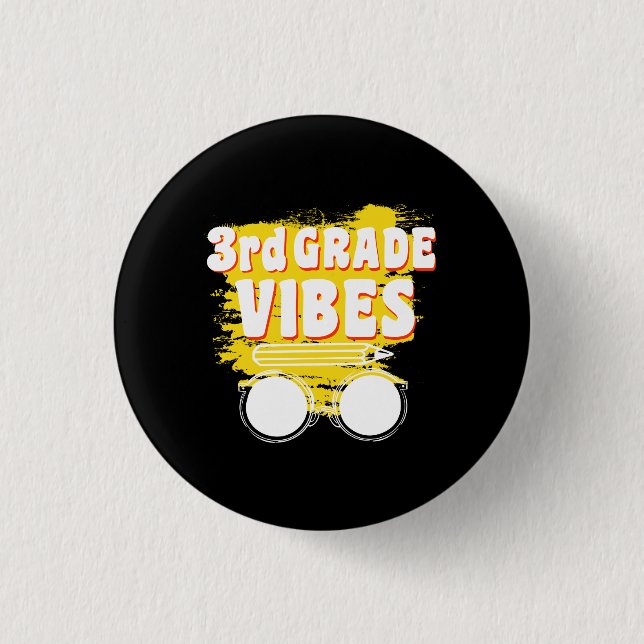 Back To School 2nd Grade Vibes Shirt First Day Kid 1 Inch Round Button (Front)