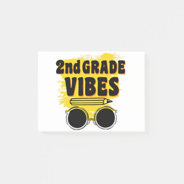 Back To School 2nd Grade Vibes Shirt First Day Kid Post-it Notes (Front)