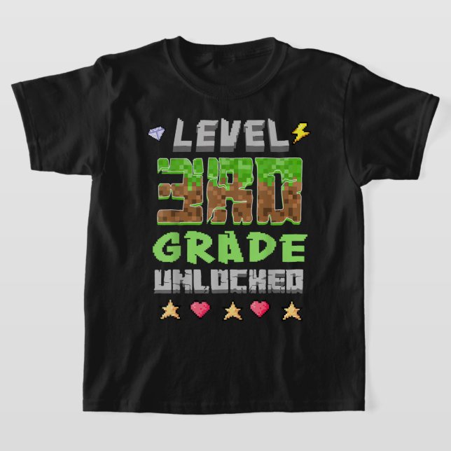 Back to School 3rd Grade Boys Gamer T-Shirt (Poser)