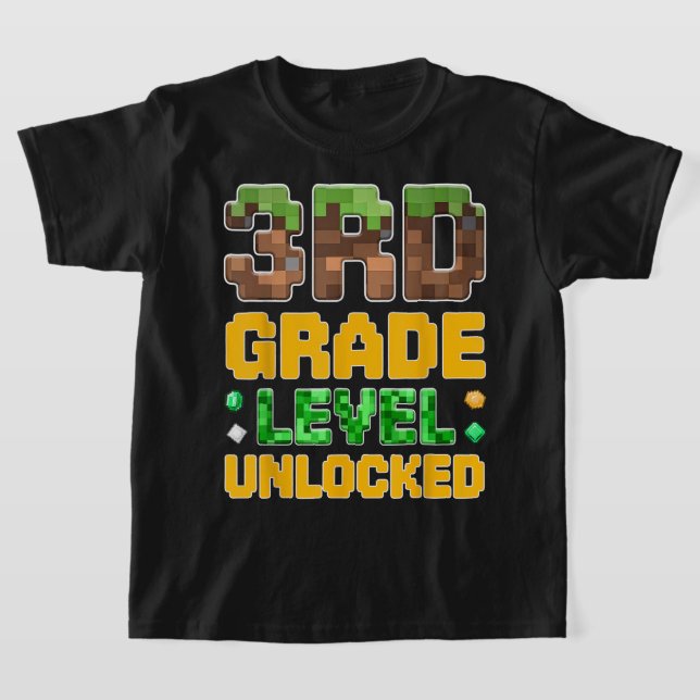 Back to School 3rd Grade Boys Gamer T-Shirt (Poser)