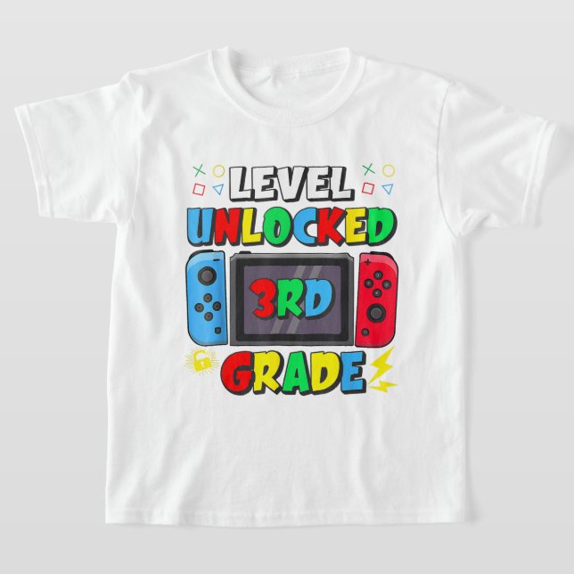 Back to School 3rd Grade Boys Gamer T-Shirt (Poser)
