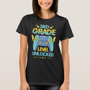 Back To School 3rd Grade Level Unlocked Video Game T-Shirt