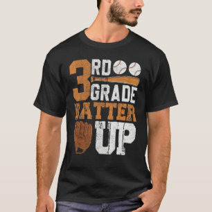 Back To School 3rd Grade Students Baseball Batter T-Shirt