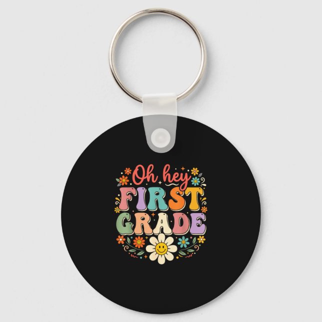 Back to school 3rd grade teacher shirt third grade keychain (Front)