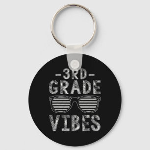Back To School 3rd Grade Vibes Third Grade Teacher Keychain