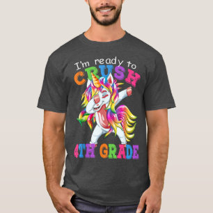 Back to School  4th Grade Dabbing Unicorn Girls Gi T-Shirt