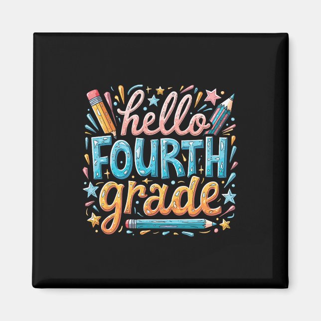 Back To School 4th Grade Set  Magnet (Front)