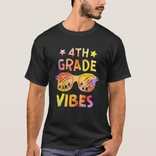 Back to School 4th Grade Vibes Colorful Teacher Ki T-Shirt