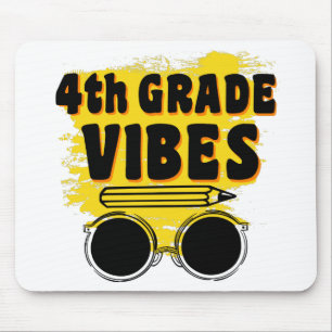 Back To School 4th Grade Vibes Shirt First Day Kid Mouse Pad