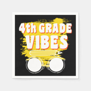Back To School 4th Grade Vibes Shirt First Day Kid Napkin