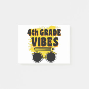 Back To School 4th Grade Vibes Shirt First Day Kid Post-it Notes