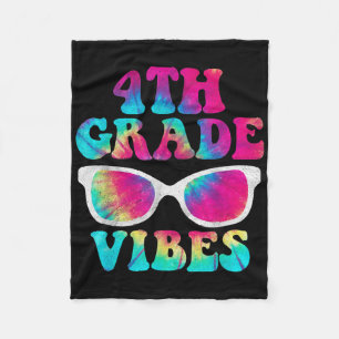 Back To School 4th Grade Vibes Shirt First Day Tea Fleece Blanket