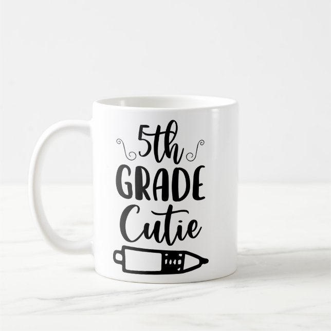 Back To School 5th grade cutie Coffee Mug (Left)