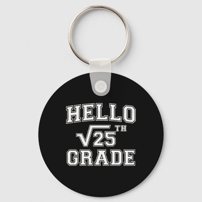 Back To School 5th Grade Math Teacher Square Root  Keychain (Front)