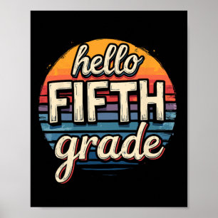 Back To School 5th Grade Outfit Poster