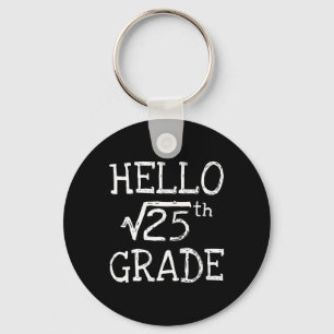 Back To School 5th Grade Square Root Of 25 Math Ki Keychain