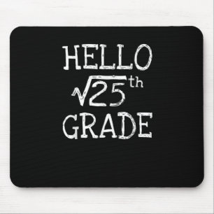 Back To School 5th Grade Square Root Of 25 Math Ki Mouse Pad
