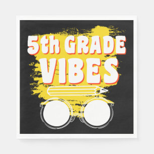 Back To School 5th Grade Vibes Shirt First Day Kid Napkin