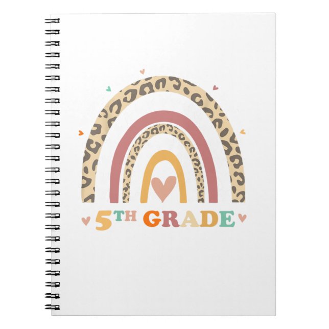 Back To School 5Th Grade Where The Adventure Begin Notebook (Front)