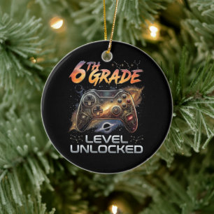 Back to School 6th Grade Boys First Day School Ceramic Ornament