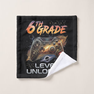 Back to School 6th Grade Boys First Day School Wash Cloth