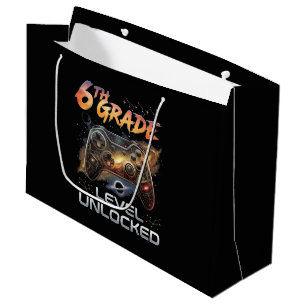 Back to School 6th Grade Gamer First Day School Large Gift Bag