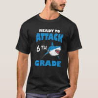 Back To School 6th Grade Kids Outfit Shark
