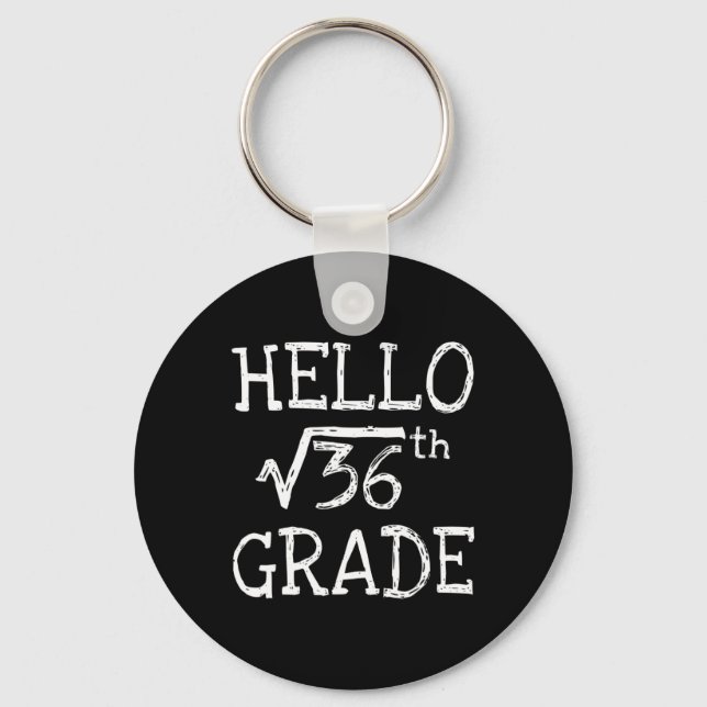 Back To School 6th Grade Square Root Of 36 Math Ki Keychain (Front)