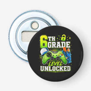 Back to School 6th Sixth Grade Level Unlocked Bottle Opener