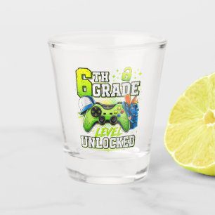 Back to School 6th Sixth Grade Level Unlocked Shot Glass