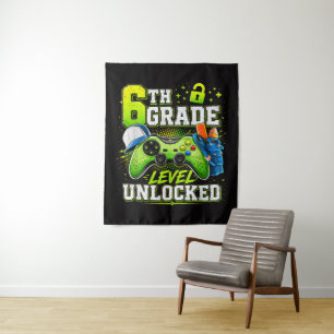 Back to School 6th Sixth Grade Level Unlocked Tapestry