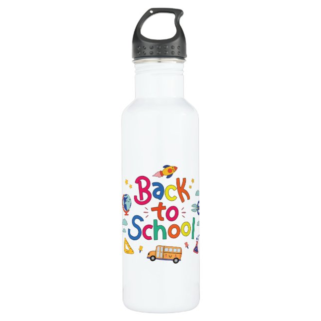Back to school 710 ml water bottle (Front)