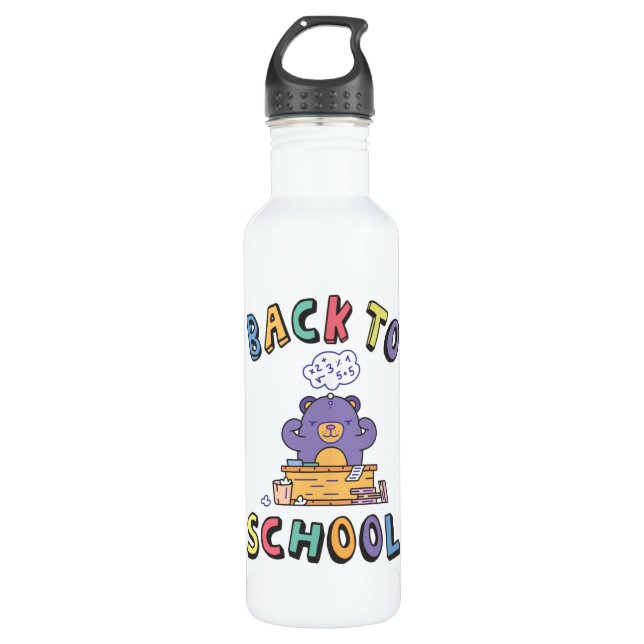 Back to school 710 ml water bottle (Front)
