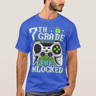Back To School 7th Grade Level Unlocked Video Game T-Shirt