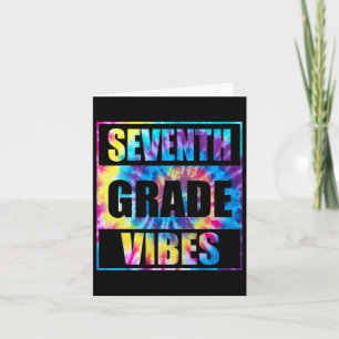 Back To School 7th Grade Vibes First Day Of School Card