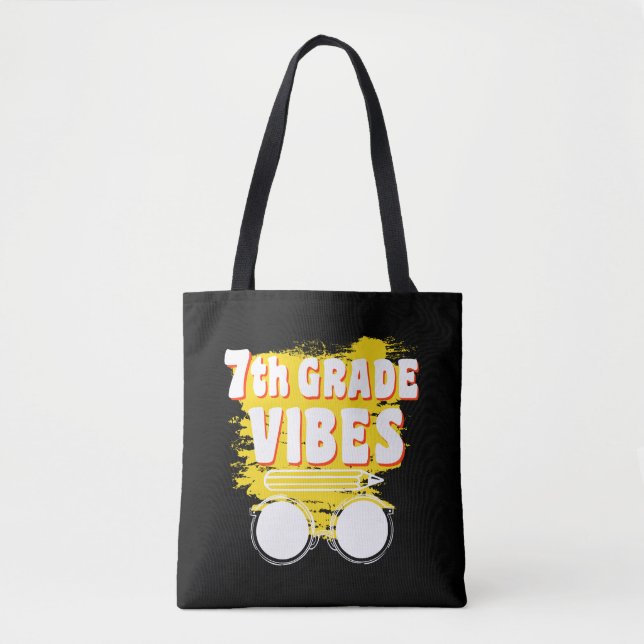 Back To School 7th Grade Vibes Shirt First Day Kid Tote Bag (Front)