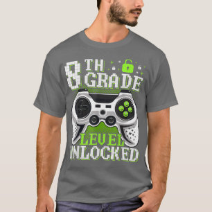 Back To School 8th Grade Level Unlocked Video Game T-Shirt
